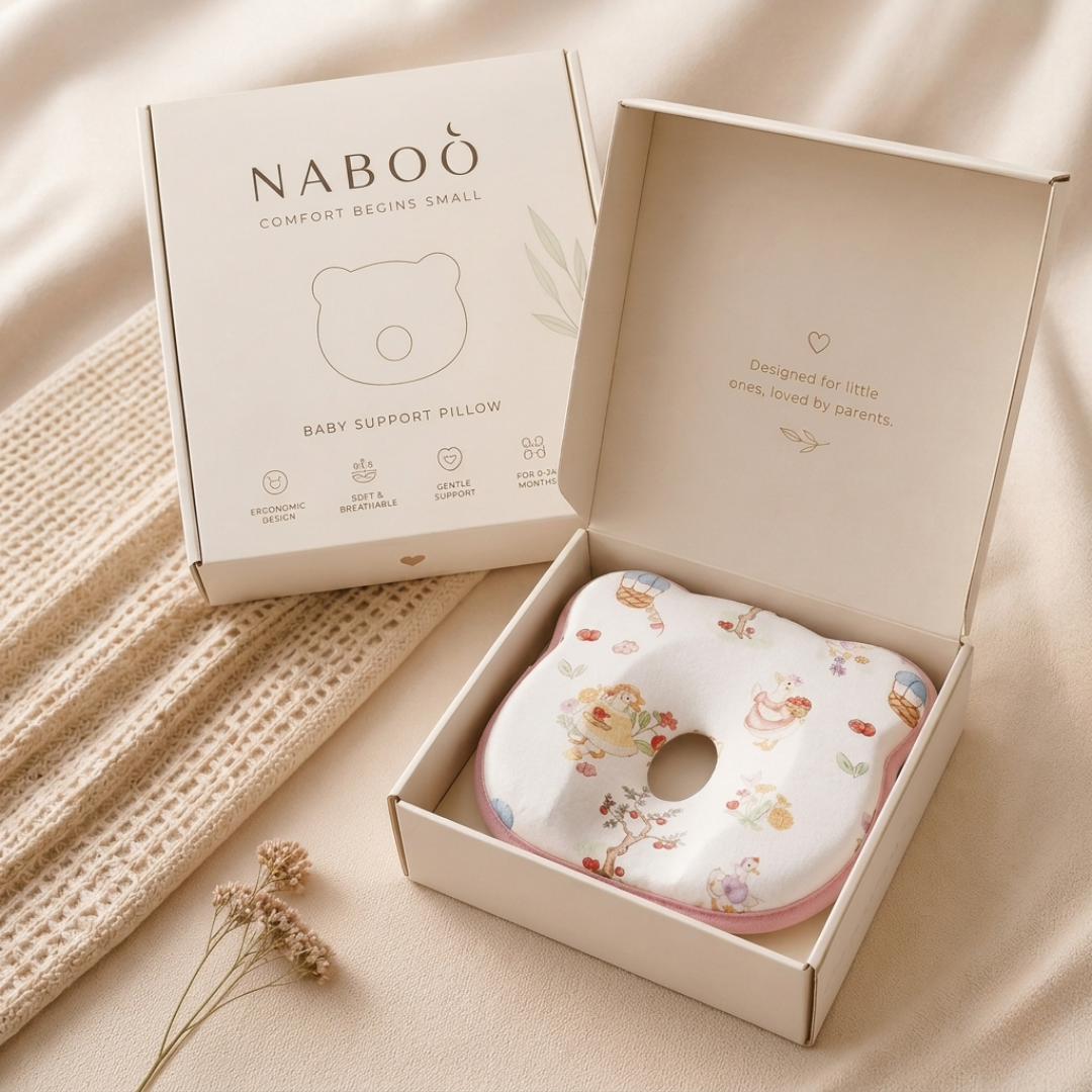 Naboo™  The ergonomic pillow designed to support healthy head development from day one
