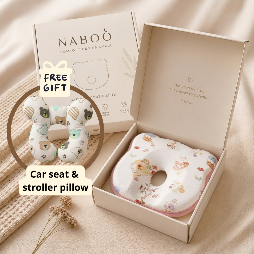 Naboo™  The ergonomic pillow designed to support healthy head development from day one